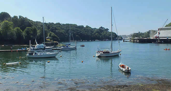 Views from Mixtow looking south along the River Fowey